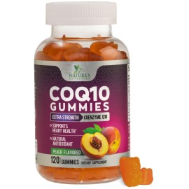 CoQ10 Gummies 100mg - 3X Strength, High Absorption, Antioxidant Supplement for Heart Health Support & Energy Production, Ultra Coenzyme Q10 Vitamins, Coq 10 Supplements, Non-GMO - 120 CoQ10 Gummies