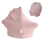 MOZAH Baby Multi-Use Cover: 9-in-1 Baby Car Seat Cover, Nursing Cover, Grocery Cart Cover & More, Breastfeeding Must Haves First Time Mom on Baby Registry (Pale Mauve, Dusty Pink)