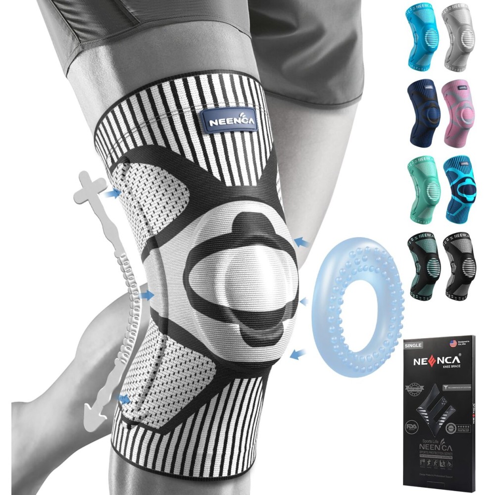 NEENCA Knee Brace for Knee Pain Relief, Medical Knee Support with Patella Pad & Side Stabilizers, Compression Knee Sleeve for Meniscus Tear, ACL, Arthritis, Joint Pain, Runner, Sport