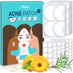 LitBear Acne Patches Large, Hydrocolloid Pimple Patches for Breakouts, Zit and Blemish, Acne Patches for Face, Chin, Back and Body with Tea Tree Oil