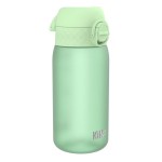 Ion8 Small Water Bottle, 350 ml/12 oz, Leak Proof, Easy to Open, Secure Lock, Dishwasher Safe, BPA Free, Carry Handle, Hygienic Flip Cover, Easy Clean, Odor Free, Carbon Neutral, Surf Green