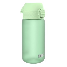 Ion8 Small Water Bottle, 350 ml/12 oz, Leak Proof, Easy to Open, Secure Lock, Dishwasher Safe, BPA Free, Carry Handle, Hygienic Flip Cover, Easy Clean, Odor Free, Carbon Neutral, Surf Green