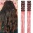 Hair Tinsel Pack of 12 Pcs Clip in Hair Tinsel Glitter Red Tinsel Hair Extensions, Festival Tinsel Fairy Hair Extension Party Dazzle Hair Accessories Strands Kit for Women Girls Kids(12Pcs,Red)