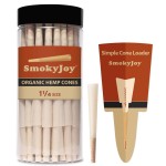 SmokyJoy 200 Pack 1 1/4 Size Cones Rolling Papers Pre Rolled Paper Cones - Preroll Pre Rolls Paper with Filter Tips and Packing Tubes Included