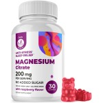 DR. MORITZ Magnesium Citrate Gummies for Adults - Sugar-Free Calm Magnesium Gummies - Supports Cardiovascular Health- Raspberry Flavor - Non-GMO, 200 mg (30 Count)