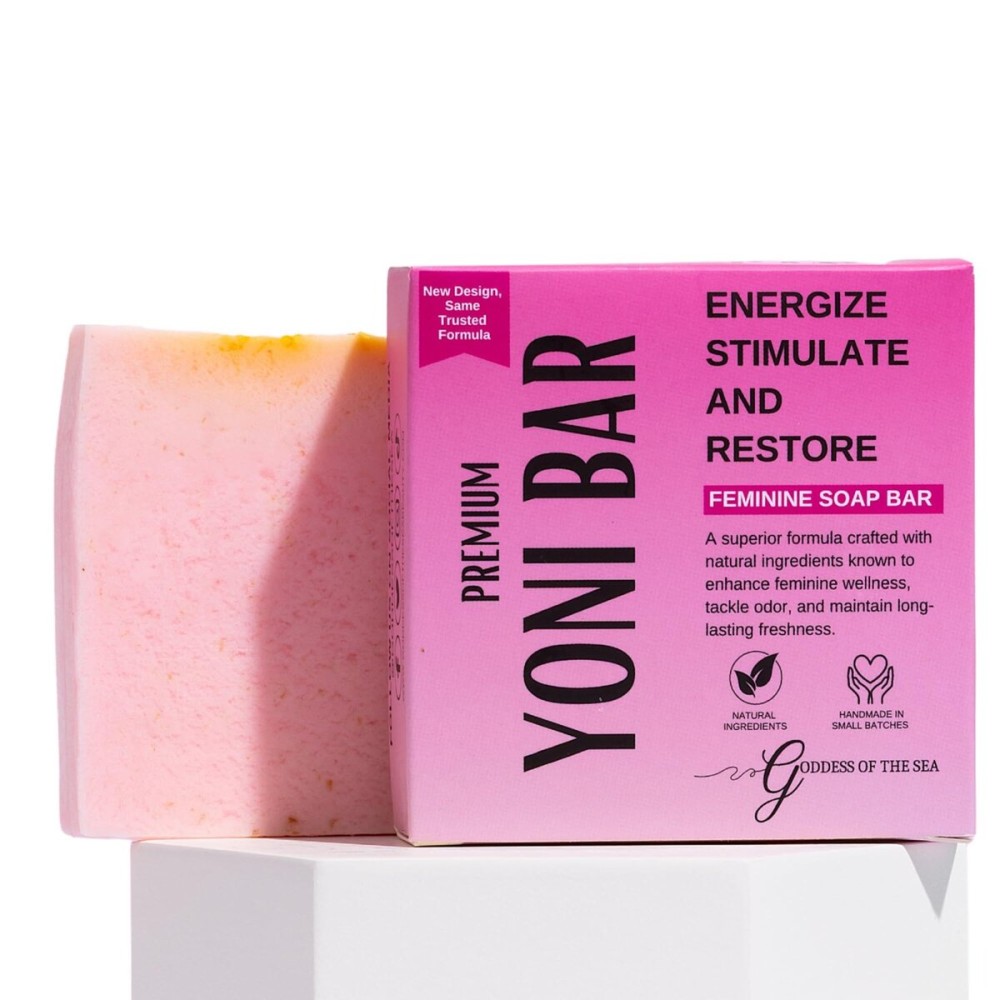 Premium Yoni - Natural Feminine Care Soap for pH Balance, Odor Control & Hydration | Organic Herbal Ingredients | Gentle Yet Effective for Daily Intimate Hygiene | Handmade & Vegan (3oz)