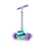 Jetson Disney\'s The Little Mermaid Three-Wheel Kids\' Kick Scooter | Includes LED Lights on Stem & Light-Up Wheels |Height-Adjustable Handlebar Lean-to-Steer |Easy-Folding Mechanism Ages 3+, Purple