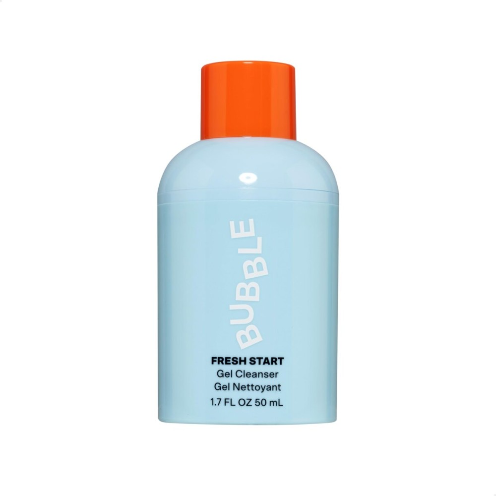 Bubble Skincare Fresh Start Gel Cleanser - Gentle Exfoliating Face Wash for Oily Skin - Formulated with Aloe Vera Juice + Caffeine to Protect and Soothe Complexion (50ml)