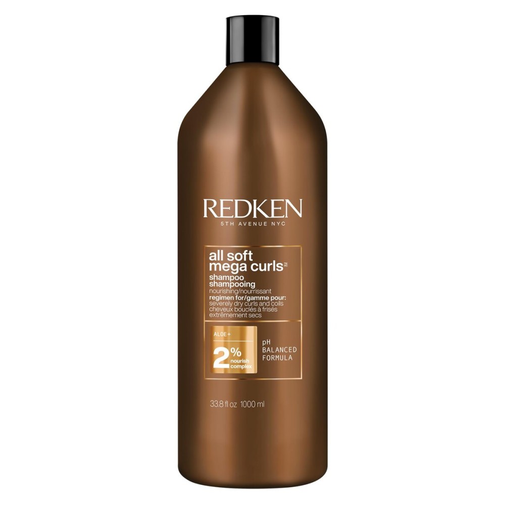 Redken All Soft Mega Curls Shampoo | For Extremely Dry Hair | Sulfate Free Shampoo | For Curly & Coily Hair | Nourishes & Softens Severely Dry Hair | With Aloe Vera