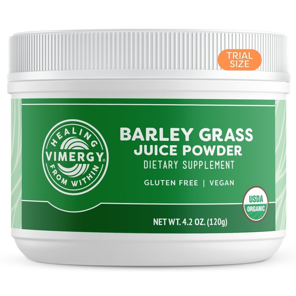 Vimergy Barley Grass Juice Powder Dietary Supplement - 0.8g per Serving (150 Servings) - Clean Superfood Formula - Promotes Cardiovascular Health* - Organic, Vegan & Gluten-Free - Travel Size 120g