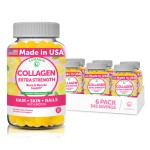 Lunakai Collagen Gummies - Tastiest Proprietary Formula - 200mg Hydrolyzed Collagen Gummies for Women and Men with Biotin, Zinc, Vitamin C and E - Non-GMO Anti Aging Supplement for Women - 6 Pack