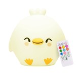 Lumipets Clara The Chick Squishy Silicone Night Light for Kids | Cute Night Light with Remote & Touch Control for Baby & Toddler Bedrooms | Color Changing Portable Animal Nightlight | Soft Mood Lamp