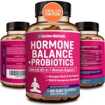 Hormone Balance + Probiotics for Women- Natural Menopause Relief, Weight Management, Bloating, Hot Flashes, PMS | Organic Maca, Chasteberry, Dong Quai & Black Cohosh | Non GMO |120 V Capsules