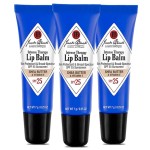 Jack Black Intense Therapy Lip Balm, 0.25-Oz., Pack of 3 - Shea Butter & Vitamin E, SPF 25 Sun Protection, Lip Moisturizer, Hydrating Lip Balm with SPF,