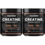 NatureBell 2 Pack Instant Creatine Monohydrate Powder 500g, 5,000mg Per Serving | Micronized, Pure, & Unflavored | Pre-Workout | Keto, Vegan, Filler-Free | 200 Servings (2.2 lb)