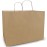 Qutuus 16x6x12 Inches 50 Pack Brown Kraft Paper Bags with Handles for Grocery, Birthdays, Retail, Small Business