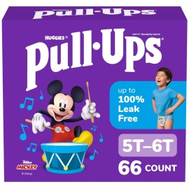 Pull-Ups Boys\' Potty Training Pants, Size 5T-6T Training Underwear (46-60 lbs), 66 Count