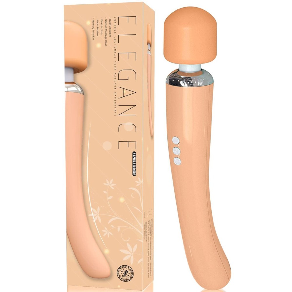 Therapeutic Personal Massager - Handheld Cordless and Powerful Wand - 8 Speeds 20 Vibrating Patterns - USB Rechargeable - Magic Recovery Effect for Women and Men, Body, Neck, Back & Shoulders