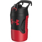 Under Armour 32 oz Insulated Water Bottles - Sports Water Jug with Fence Hook, Leak Resistant for Baseball, Football & More, 32 oz Insulated, Red/Black