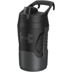 Under Armour 32 oz Insulated Water Bottles - Sports Water Jug with Fence Hook, Leak Resistant for Baseball, Football & More, 32 oz Insulated, Jet Grey/Black