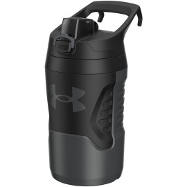 Under Armour 32 oz Insulated Water Bottles - Sports Water Jug with Fence Hook, Leak Resistant for Baseball, Football & More, 32 oz Insulated, Jet Grey/Black