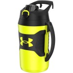 Under Armour Half Gallon Water Bottle Insulated, 64oz Insulated Water Bottle with Handle, Fence Hook, Leak Resistant, for Baseball, Football & More, Hi Vis Yellow/Black