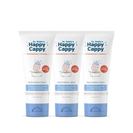 Happy Cappy Moisturizing Cream - Baby Eczema Cream, Eczema Lotion for Kids, Pediatrician-Formulated, Gentle, Paraben Free, Hypoallergenic, Soothes Dry Skin - 6 Fl Oz (Pack of 3)