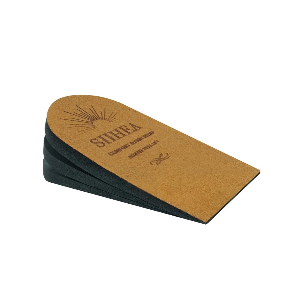 SIIHEA Adjustable Heel Lifts for Shoes, 1/4\'\' Height Increase Insoles for Achilles Tendonitis, Heel Pain, Leg Length Discrepancy, Plantar Fasciitis, Shoe Lifts Men, Women (Brown, Small (Single Lift))