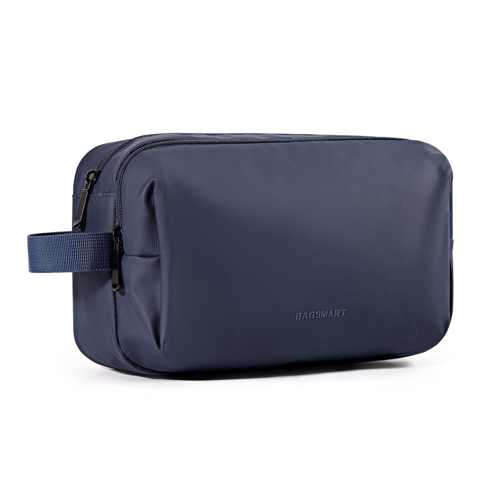 BAGSMART Toiletry Bag for Men, Travel Toiletry Organizer Dopp Kit Water-resistant Shaving Bag for Toiletries Accessories, Door Room Essentials,Navy Blue-basic