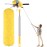 Dusters for Cleaning High Ceiling Fan, Newliton Microfiber Feather Duster with 30\'\' to 100\'\' Telescoping Extension Pole, Long Extendable Duster for Home Car Furniture Cobweb, Yellow