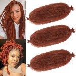 3 Packs Springy Afro Twist Hair 10 inch 350 Pre-Separated Marley Twist Braiding Hair Soft Synthetic Crochet for Distressed Faux Locs Spring Twist Hair Extensions for Women (10 Inch (Pack of 3), 350)