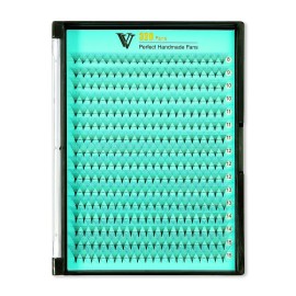 VAVALASH Premade Fans Eyelash Extensions 320 Fans 16D 20D 0.05 Thickness C/D Curl Middle Stem Heat Bonded Premade Fans Russian Volume Lash Extensions (320 Fans-16D-0.05-D-12mm)