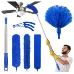 Dusters for Cleaning, Newliton Duster with Extension Pole Microfiber Ceiling Fan Cobweb Duster, Long Duster for High Ceilings Wall Refrigerator Appliance Baseboard Home Furniture Blinds