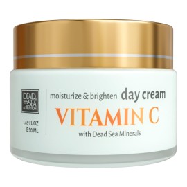 Dead Sea Collection Day Cream for Face with Vitamin C, Dead Sea Minerals, and Vitamin E - Anti Aging Nourishing Skin Care Moisturizer to Reduce Wrinkles (1.69 fl. oz)