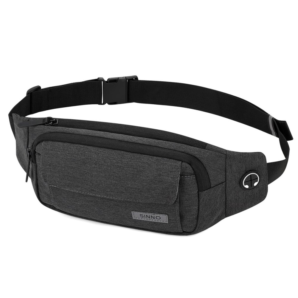 SINNO Fanny Pack for Men Women Waterproof Crossbody Waist Pack Belt Bag with 5-Zipper Pockets for Yoga Travel Running Hiking Walking Outdoor Sports Easy Carrying Any Phones