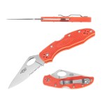 Firebird GANZO F759MS-OR Pocket Folding Knife 440C Stainless Steel Serrated Blade Anti-Slip Handle with Clip Fishing Camping EDC Utility Pocket Knife (Orange)