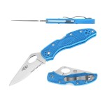 Firebird GANZO F759MS-BL Folding Pocket Knife 440C Stainless Steel Serrated Blade Anti-Slip Handle with Clip Fishing Camping EDC Utility Pocket Knife (Blue)