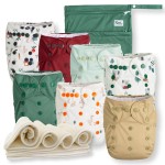 Nora\'s Nursery Cloth Diapers 7 Pack with 7 Inserts & 1 Wet Bag - Waterproof Cover, Washable, Reusable & One Size Adjustable Pocket Diapers for Newborns and Toddlers - On The Farm
