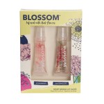 Blossom Scented Moisturizing Lip Gloss Tubes, Infused with Real Flowers, 0.6 fl. oz/18ml, 2 pack Full Size Gift Set, Strawberry/Watermelon