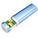 Betife Travel Pill Organizer Weekly 7 Day, Compact Daily Pill Box, Portable Medicine Case, Cute Pill Holder for Vitamins Supplements, Drawer-Shaped Pills Organizer (Blue)