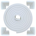 M2cbridge L Shape Extra Thick Furniture Table Edge Protectors Foam Baby Safety Bumper Guard (Off White(13.1ft Edge + 4 Corners))