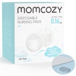 Momcozy Ultra-Thin Disposable Nursing Pads, Super Absorbent and Breathable Breastfeeding Pads, Make The Breasts Light and Unburdened, 3D Shape for The Best Fit, Individually Packaged120 Count