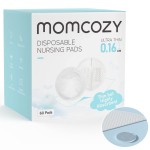 Momcozy Ultra-Thin Disposable Nursing Pads, Ultra-Absorbent and Breathable Portable Breast Pads for Mothers, Keep Dry Continuously, Make Breasts Light and Unburdened, Individually Packaged60 Count