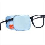 Astropic Large Silk Eye Patch for Adults Kids Big Glasses to Cover Either Eye (Large, Sky Blue)