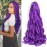 French Curly Bouncy Braiding Hair - 24 Inch Purple, Pre-Stretched, Loose Wavy Synthetic Hair Extensions for Black Women (2 Packs)