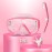 Snorkel Set Pano 3 Window Adult Snorkeling Gear, Professional Snorkel Goggles Anti-Fog Diving Mask, Anti-Leak Swim Goggles and Dry Top Snorkel for Diving, Snorkeling, Swimming (Pink)