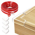 Edge Protector for Baby Proofing Corner Protectors Guards Silicone Furniture Corners and Edges Safety Bumpers, 13ft x 1.2in Edge Cushion with 4 Corners, Clear
