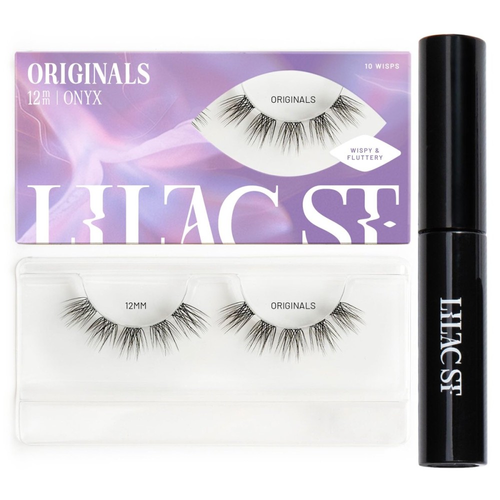 Lilac St - Original Lashes (12mm) & Eternal Bond Black Lash Glue - Soft, Natural Look - Long-Lasting, Lightweight, Reusable - Vegan & Cruelty Free