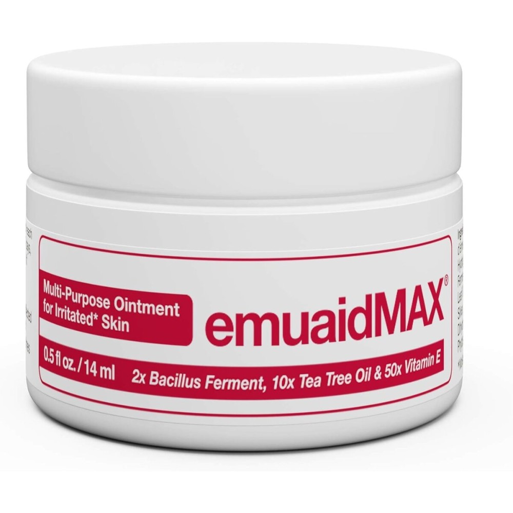 emuaid EMUAIDMAX Ointment for Itchy Skin, Maximum Strength Treatment for Athlete\'s Foot, Psoriasis, Jock Itch, Rash, Eczema, Cold Sores, Blisters, and Yeast Infection, 0.5oz