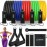 Aihoye Resistance Band Set: 105LB (5-35LB) Workout Bands with Handles & Accessories - Eco Friendly Latex - For Exercise, Yoga, Pilates & More